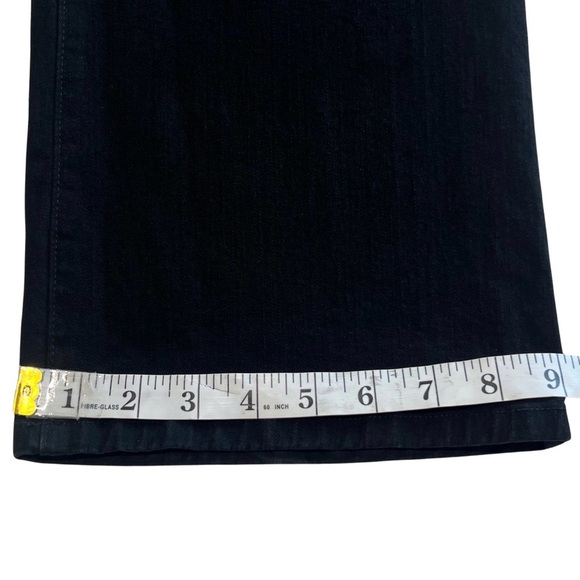 NYDJ Jeans Marilyn Straight Sparkle Bling Studded Pocket Black Silver 14P Petite - Picture 15 of 17